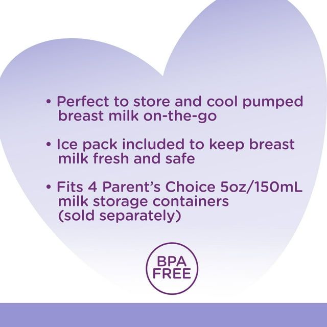 Parent's Choice Breast Milk Cooler Bag, Heather Gray EasyOptionXY LLC