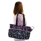 Disney Minnie Mouse Multi Piece Diaper Bag set with Minnie Mouse Toss Heads Print (includes changing pad, insulated bottle holder and pacifier holder EasyOptionXY LLC