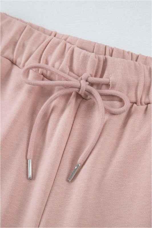 Varsity Stripe Pullover and Drawstring Pant Set THRIXINE