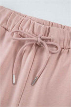 Varsity Stripe Pullover and Drawstring Pant Set THRIXINE