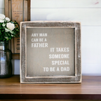 Someone Special 5 Inch Wooden Framed Sign Dad Gift Rustic Small Home Decor Table Shelf Plaque BandsCo Straps