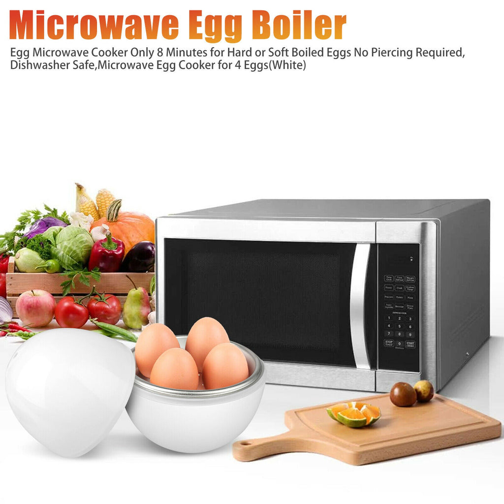 Microwave Egg Steamer Boiler Cooker Easy Quick 5 Minutes Hard Or Soft Boiled Kitchen Cooking Tools Pi-Mart