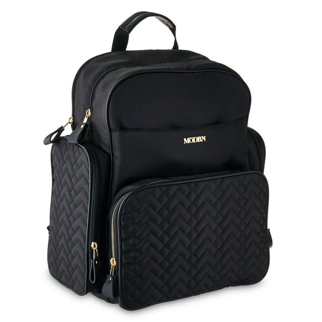 MoDRN Jamie Black Quilted Diaper Bag Backpack EasyOptionXY LLC