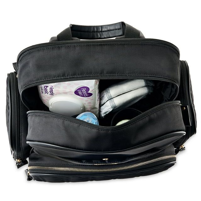MoDRN Jamie Black Quilted Diaper Bag Backpack EasyOptionXY LLC