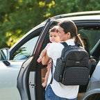 MoDRN Jamie Black Quilted Diaper Bag Backpack EasyOptionXY LLC