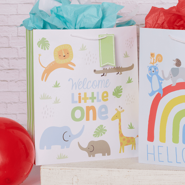 Way to Celebrate Jumbo Little One Gift Bag, Baby, Shower, White EasyOptionXY LLC