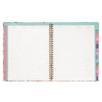 2023-2024 Mintgreen Weekly/Monthly Spiral Planner, 8.5" x10.5", Wildflower