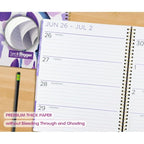 See It Bigger Monthly/Weekly Planner, April 2023 - June 2024 (11" x 9.75") Purple