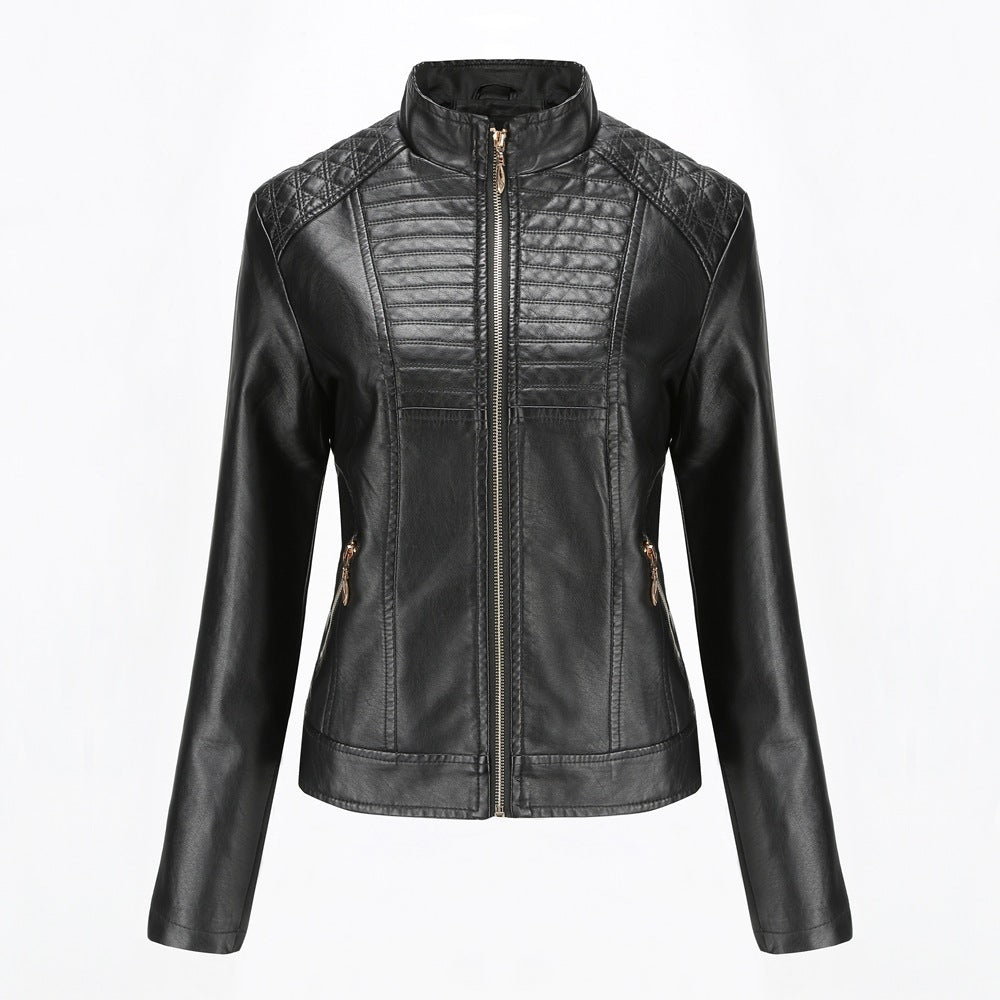 Women's motorcycle leather jacket Pi-Mart