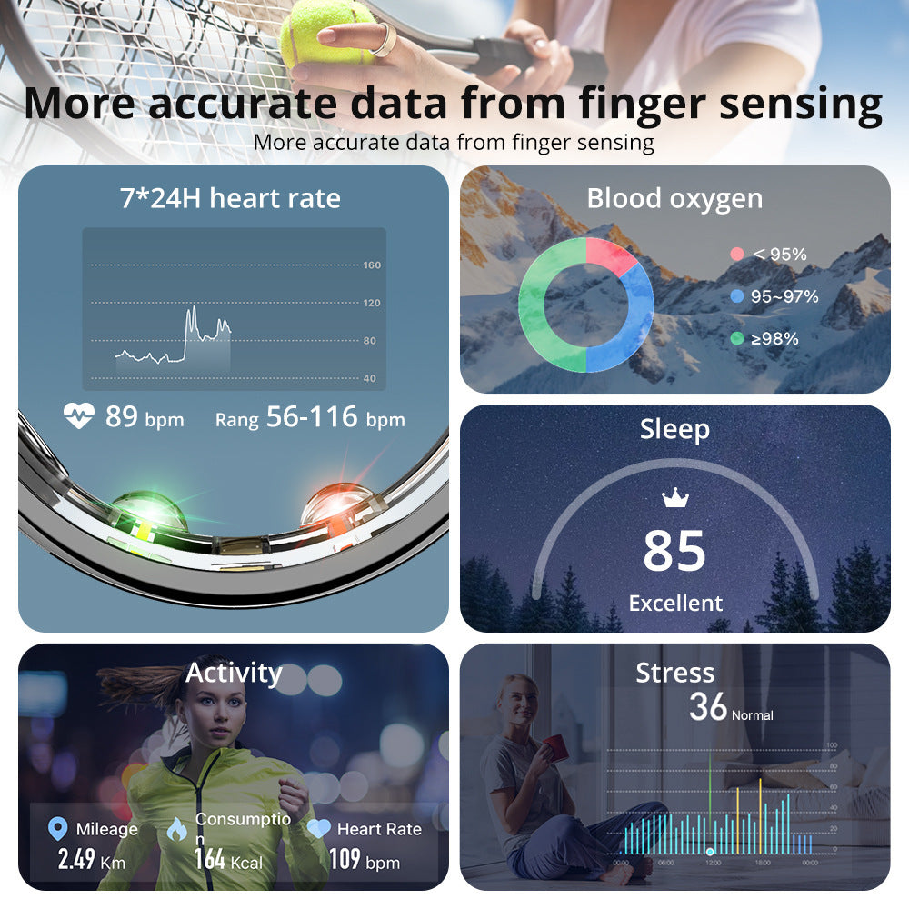 Smart Ring Band Charging Case Unisex Pi-Mart