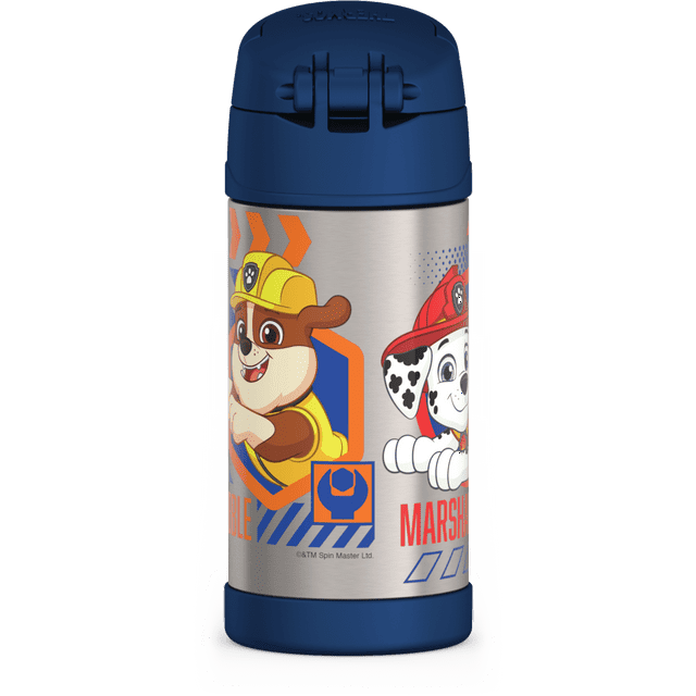 Thermos Kids Stainless Steel Vacuum Insulated Funtainer Straw Water Bottle, Paw Patrol, 12 fl oz