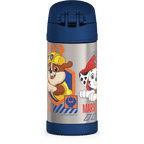 Thermos Kids Stainless Steel Vacuum Insulated Funtainer Straw Water Bottle, Paw Patrol, 12 fl oz