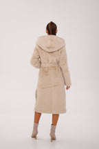 Faux Mink Effect Fur Hooded Coat - SJB-DIAMOND ELITES