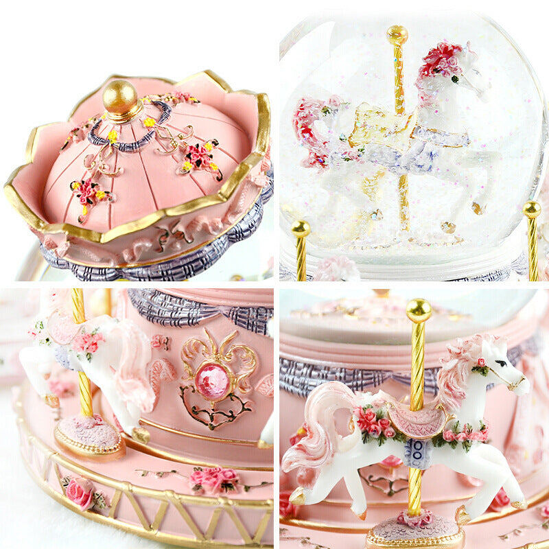 Crystal Music Box Carousel Creative Gifts For Valentine's Day Pi-Mart