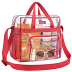 PVC transparent bag, tote bag large, portable travel storage bag for men and women, clear bag for stadium events - SJB-DIAMOND ELITES