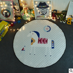 Explosion models Ins cotton car storage mat storage toy mats Round outing children climbing mat storage bag Pi-Mart