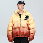 Harajuku style loose contrast color padded jacket