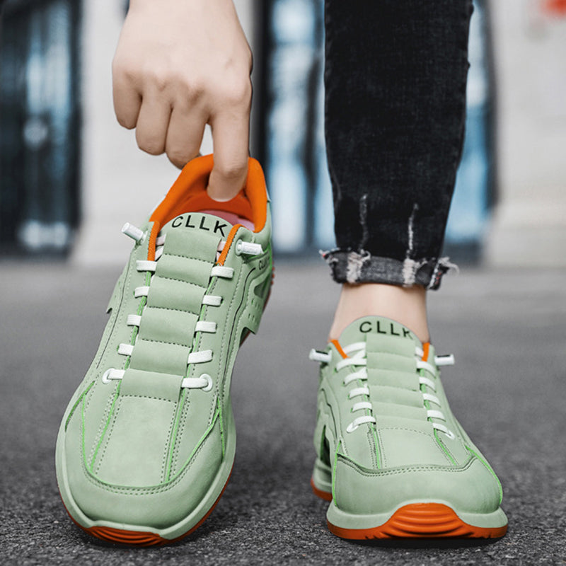 Fashion Skateboard Shoes Men Anti-skid Slip-on Flats Casual Lazy Shoes Outdoor Breathable Running Sports Sneakers Pi-Mart