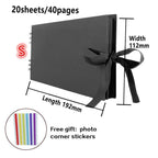 60/80 Pages Photo Albums Scrapbook Paper  Craft Album Scrapbooking Picture Album for Wedding Anniversary Gifts Memory Scrapbook Albums Family Anniversary Gift For Couple Stevvex