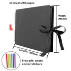 60/80 Pages Photo Albums Scrapbook Paper  Craft Album Scrapbooking Picture Album for Wedding Anniversary Gifts Memory Scrapbook Albums Family Anniversary Gift For Couple Stevvex