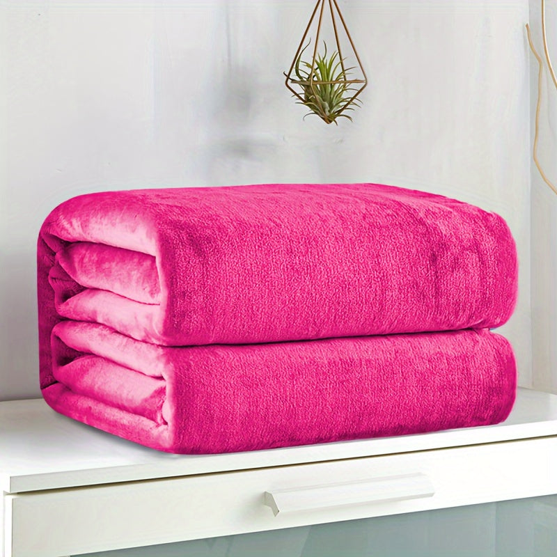 Ultra-Soft Flannel Throw Blanket - Solid Color, Cozy & Warm for Couch, Bed, Office, and Travel - Machine Washable, All-Season Comfort Lootquake LLC