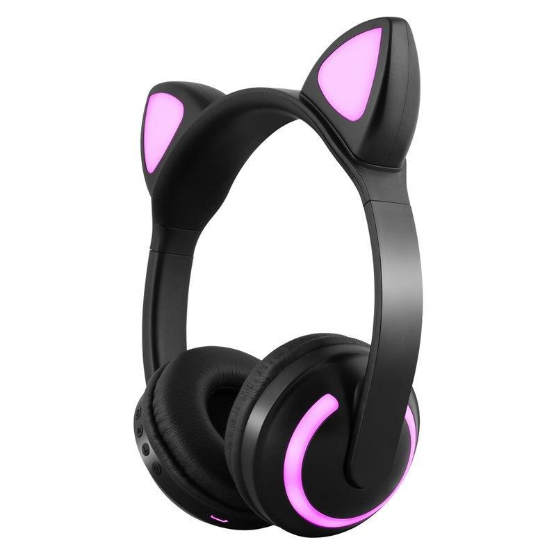 Interesting New Kids Headphones Wireless Bluetooth In Cat Ears Headphones Style With Noise Reduction Live Breathing Lights Glare and LED Lights - SJB-DIAMOND ELITES