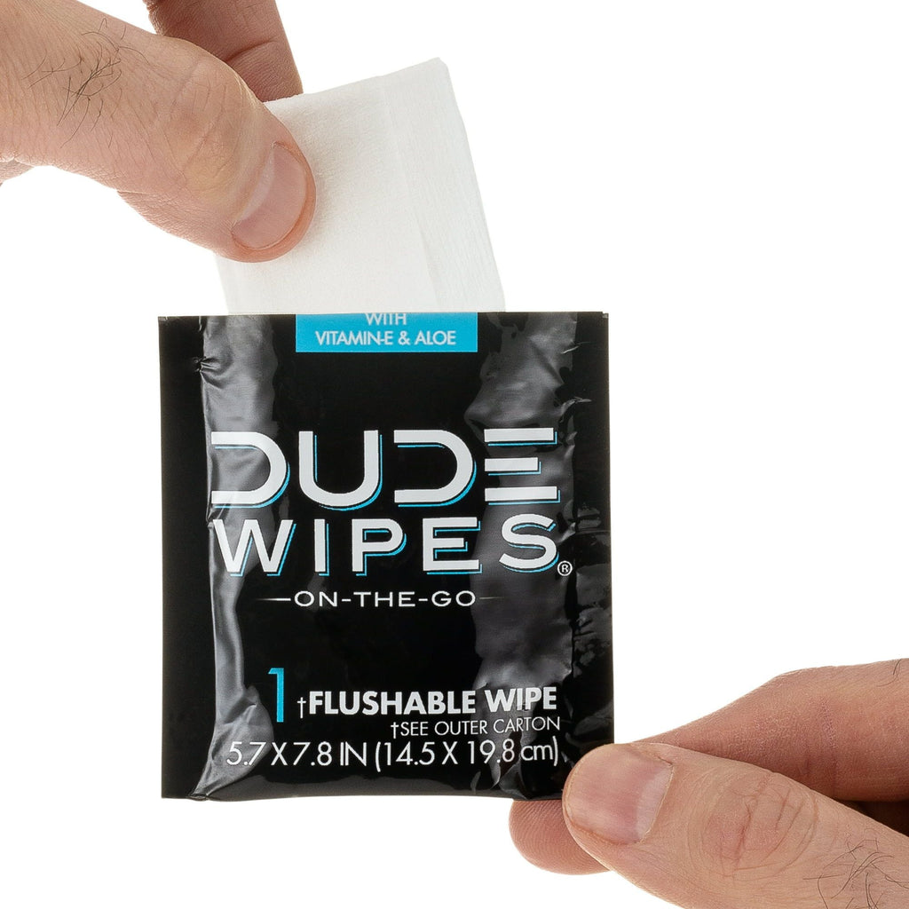 DUDE Wipes Flushable Wipes, Unscented XL On-The-Go Wet Wipes, 15 Count, 3 Pack EasyOptionXY LLC