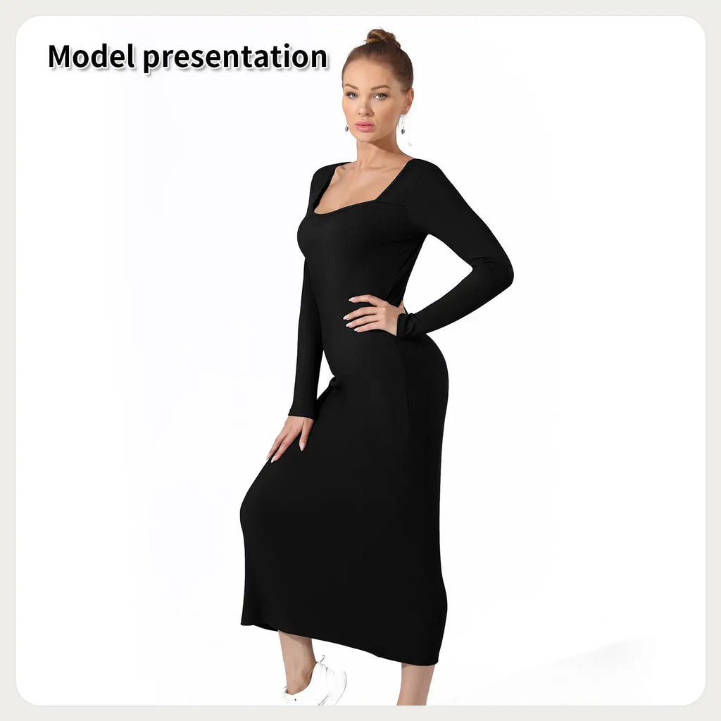 Women's Fashion Simple Solid Color Dress - SJB-DIAMOND ELITES