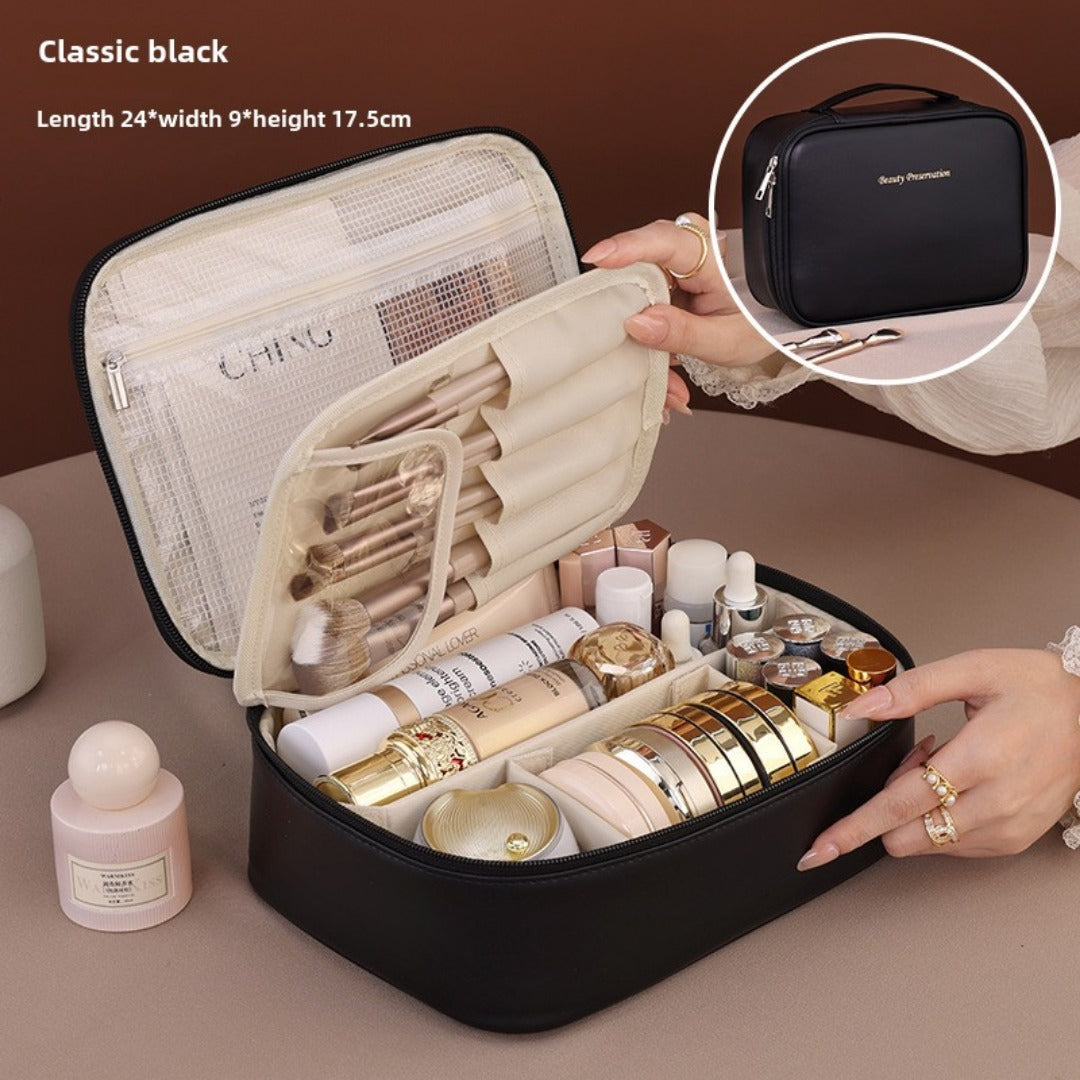 Free partition cosmetic bag, large capacity travel portable toiletry bag, makeup bag for women,Travel makeup bag,Makeup bag organizers, makeup bags small, - SJB-DIAMOND ELITES