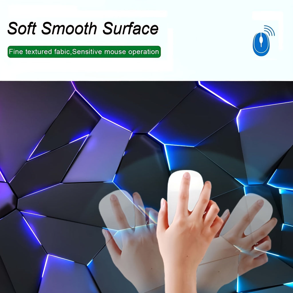 1pc Durable Gaming Mouse Pad with Stylish Geometric Design - Waterproof, Non-Slip, Washable Desk Mat for Keyboard, Sketchbook - Ideal Gift for Gamers, Office, and Study Accessories - Polyester Material No Battery Required Lootquake LLC