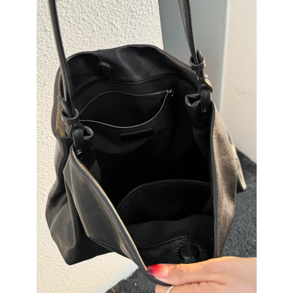 Real Leather Women Shoulder Purse, Sheepskin Shoulder Bag, Armpit Hobo Bag, Tote Bag Leather Retro, Shoulder Commuter Bag - SJB-DIAMOND ELITES