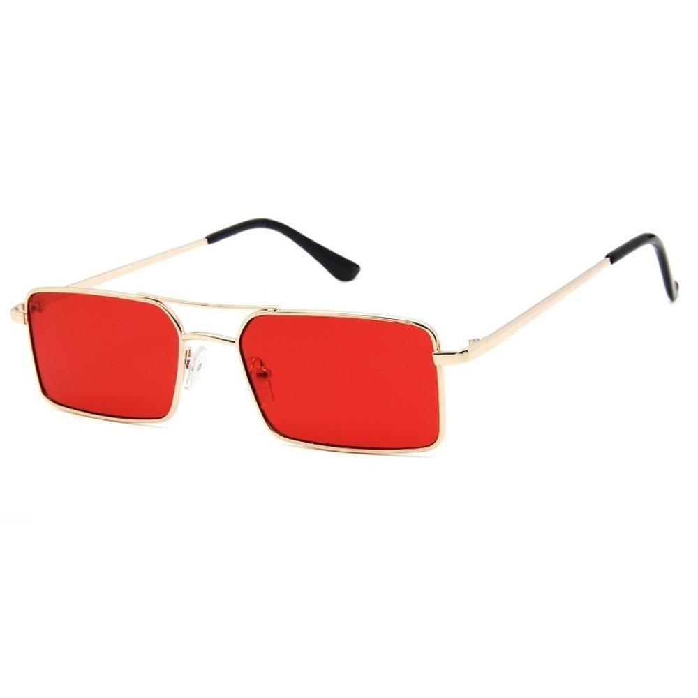 Luxury Famous Retro Modern Square Unisex Men and  Women‘s Sunglasses  With Alloy Metal Small Frame With Clear Double Bridge Men's Sunglasses - SJB-DIAMOND ELITES