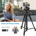 ZOMEI 60 Inch Micro Single-lens Digital Camera Mobile Phone Horizontal And Vertical Shooting Live Portable Aluminum Tripod With Mobile Phone Clip + T-shaped Mobile Phone Clip Lootquake LLC
