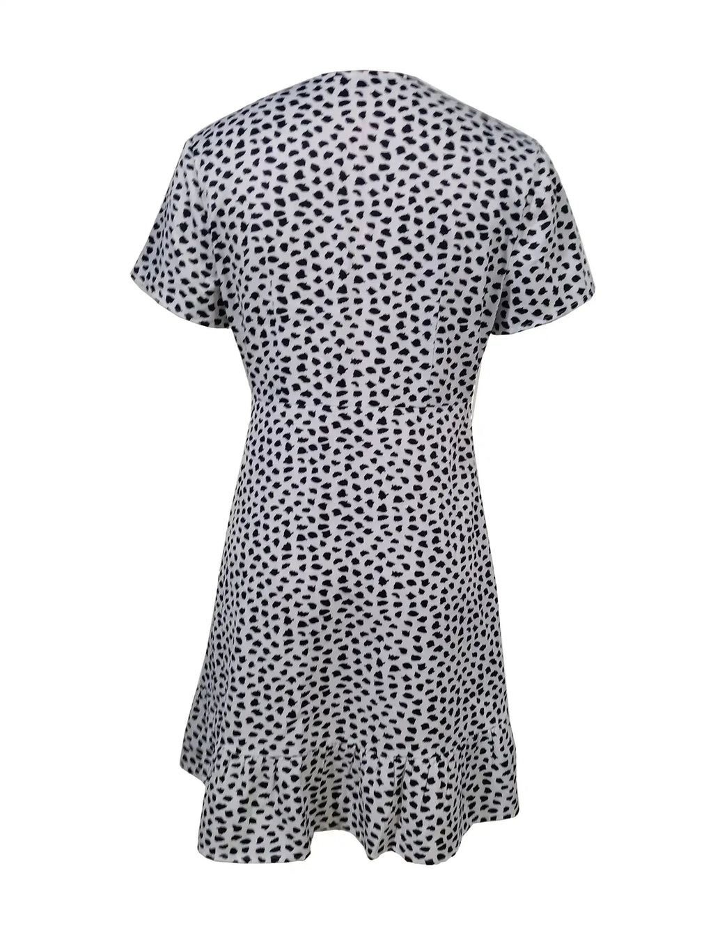 Ladies' V-neck Printed Fashionable A-list Dress - SJB-DIAMOND ELITES