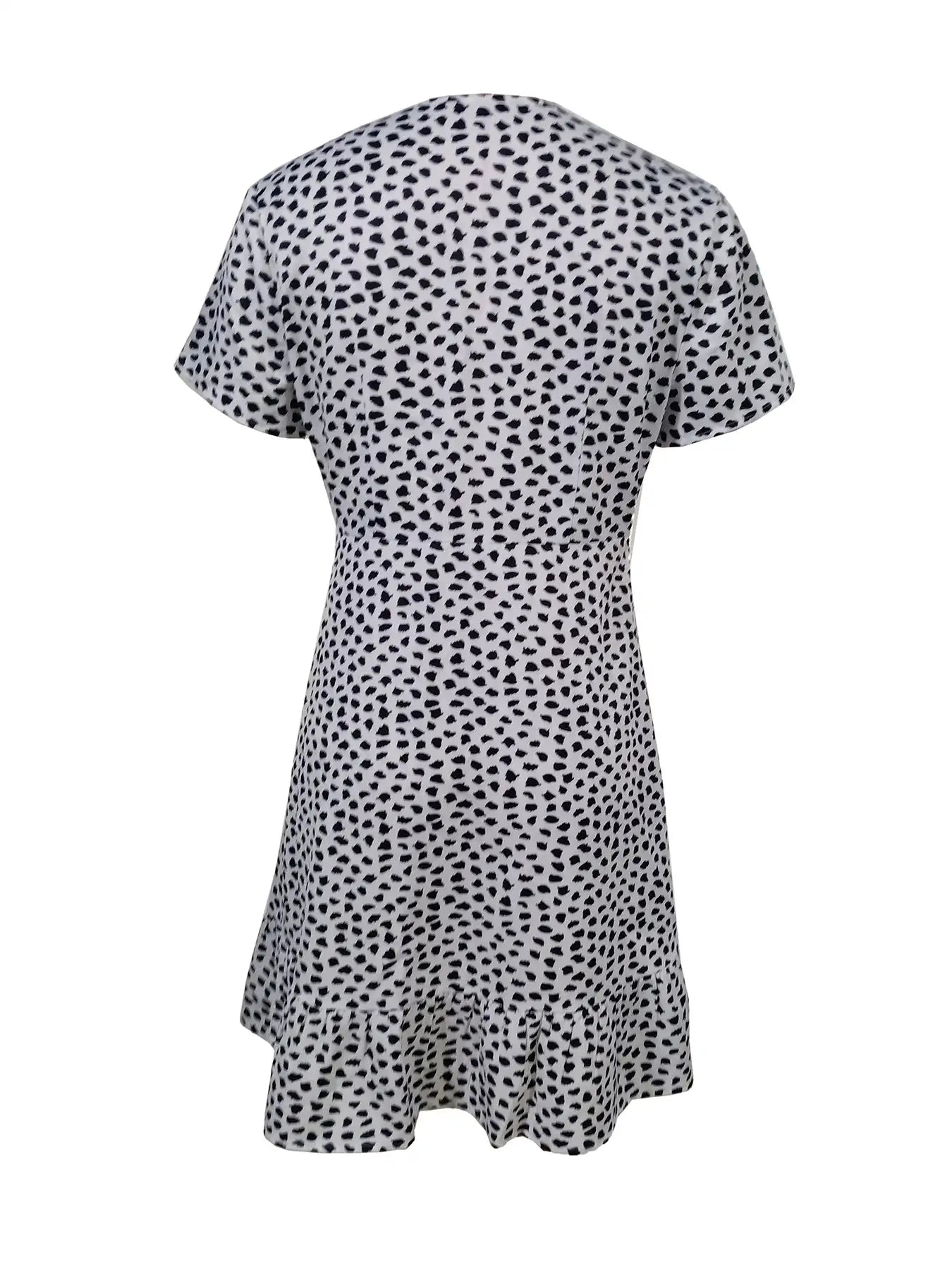 Ladies' V-neck Printed Fashionable A-list Dress - SJB-DIAMOND ELITES