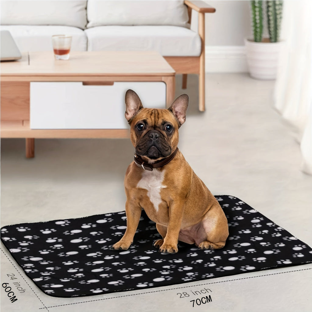 6 pack Cozy 24x28 Inch Paw Print Blanket for Dogs and Cats - Soft and Warm Bed Cover for Ultimate Comfort Christmas Gift Lootquake LLC