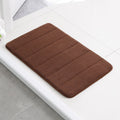 Home Bath Mat Coral Fleece Bathroom Carpet Water Absorption Non-slip Memory Foam Absorbent Washable Rug Toilet Floor Mat Pi-Mart