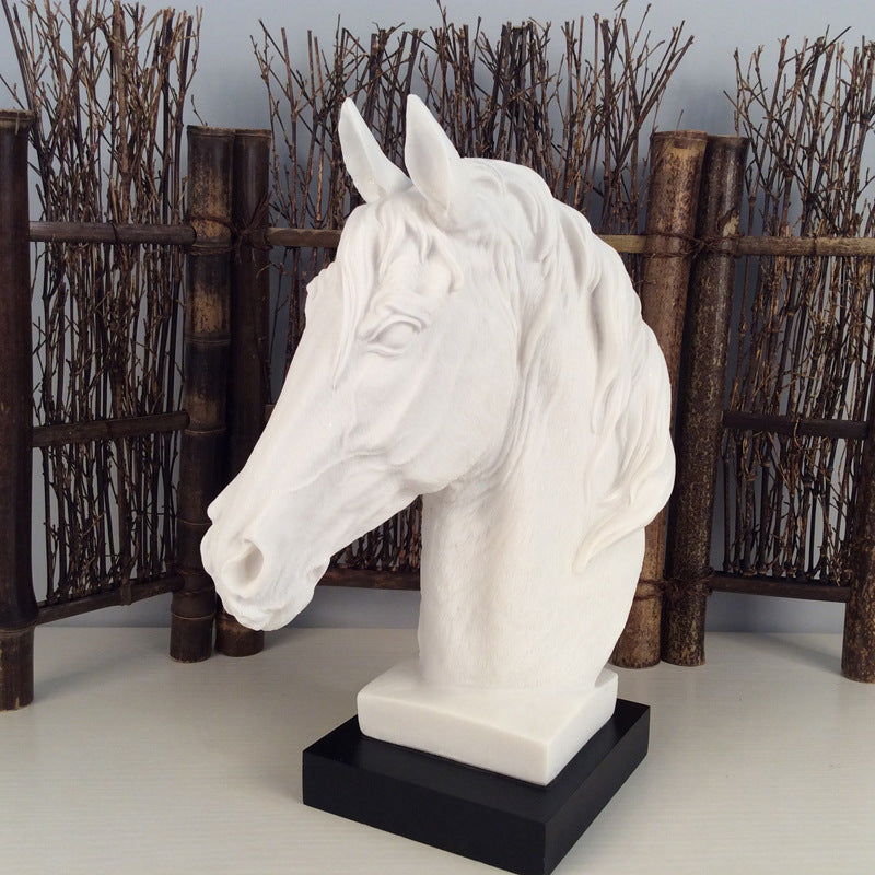 Entrance resin horse head decoration Lootquake LLC