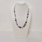 Handmade Premium Crystal Necklace |  Artisan Woven Jewelry with Alloy Accents  | Elegant Sparkling Statement Necklace for Women (MAC345)