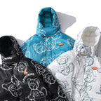 Loose Hooded Cotton Jacket Student Cotton Workwear Jacket