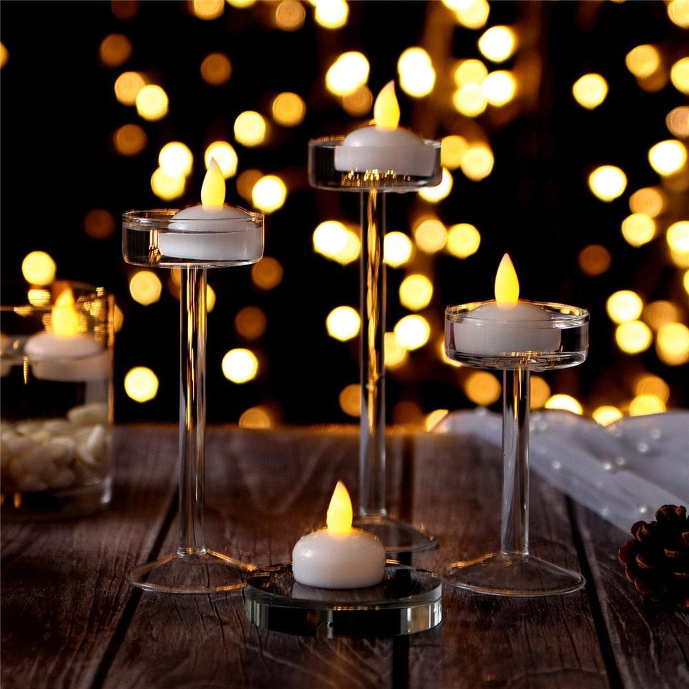 6/12PCS Floating Candle Lights LED Floating Candles Flameless Tea Lights Warm Yellow Battery Operated Waterproof Decoration for Wedding Thanksgiving Christmas Waterproof Flameless on Water Candles LED Tea Light Wedding Party Decorative Stevvex