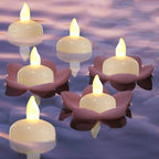 6/12PCS Floating Candle Lights LED Floating Candles Flameless Tea Lights Warm Yellow Battery Operated Waterproof Decoration for Wedding Thanksgiving Christmas Waterproof Flameless on Water Candles LED Tea Light Wedding Party Decorative Stevvex