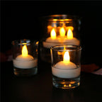 6/12PCS Floating Candle Lights LED Floating Candles Flameless Tea Lights Warm Yellow Battery Operated Waterproof Decoration for Wedding Thanksgiving Christmas Waterproof Flameless on Water Candles LED Tea Light Wedding Party Decorative Stevvex