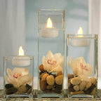 6/12PCS Floating Candle Lights LED Floating Candles Flameless Tea Lights Warm Yellow Battery Operated Waterproof Decoration for Wedding Thanksgiving Christmas Waterproof Flameless on Water Candles LED Tea Light Wedding Party Decorative Stevvex