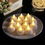 6/12PCS Floating Candle Lights LED Floating Candles Flameless Tea Lights Warm Yellow Battery Operated Waterproof Decoration for Wedding Thanksgiving Christmas Waterproof Flameless on Water Candles LED Tea Light Wedding Party Decorative Stevvex