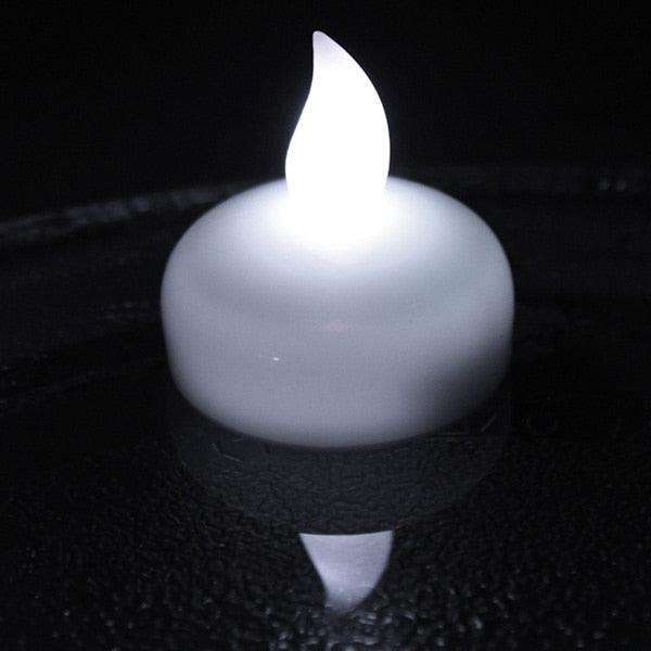 6/12PCS Floating Candle Lights LED Floating Candles Flameless Tea Lights Warm Yellow Battery Operated Waterproof Decoration for Wedding Thanksgiving Christmas Waterproof Flameless on Water Candles LED Tea Light Wedding Party Decorative Stevvex