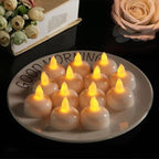 6/12PCS Floating Candle Lights LED Floating Candles Flameless Tea Lights Warm Yellow Battery Operated Waterproof Decoration for Wedding Thanksgiving Christmas Waterproof Flameless on Water Candles LED Tea Light Wedding Party Decorative Stevvex