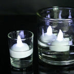 6/12PCS Floating Candle Lights LED Floating Candles Flameless Tea Lights Warm Yellow Battery Operated Waterproof Decoration for Wedding Thanksgiving Christmas Waterproof Flameless on Water Candles LED Tea Light Wedding Party Decorative Stevvex