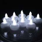 6/12PCS Floating Candle Lights LED Floating Candles Flameless Tea Lights Warm Yellow Battery Operated Waterproof Decoration for Wedding Thanksgiving Christmas Waterproof Flameless on Water Candles LED Tea Light Wedding Party Decorative Stevvex