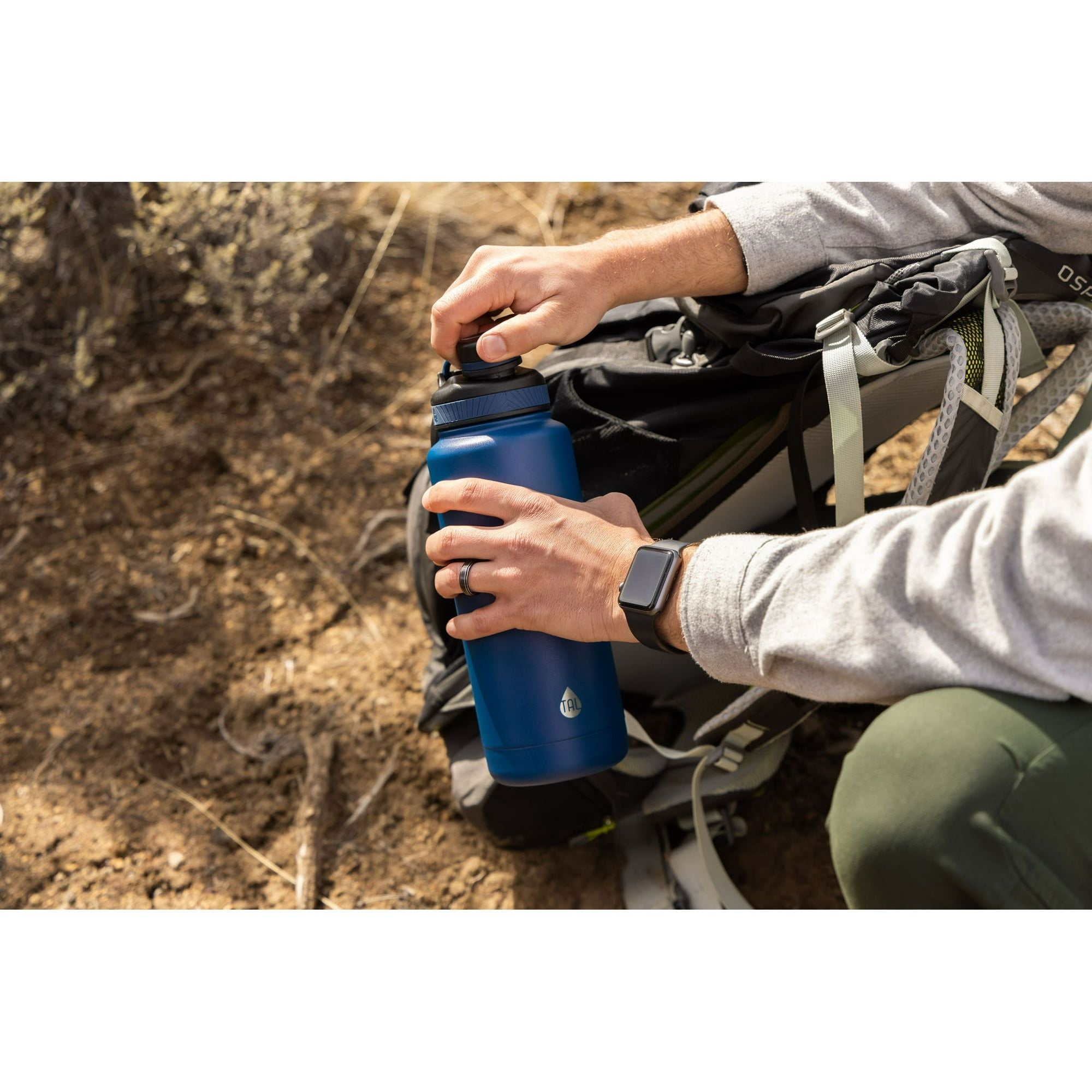 TAL Stainless Steel Ranger Water Bottle 40 fl oz, Black EasyOptionXY LLC